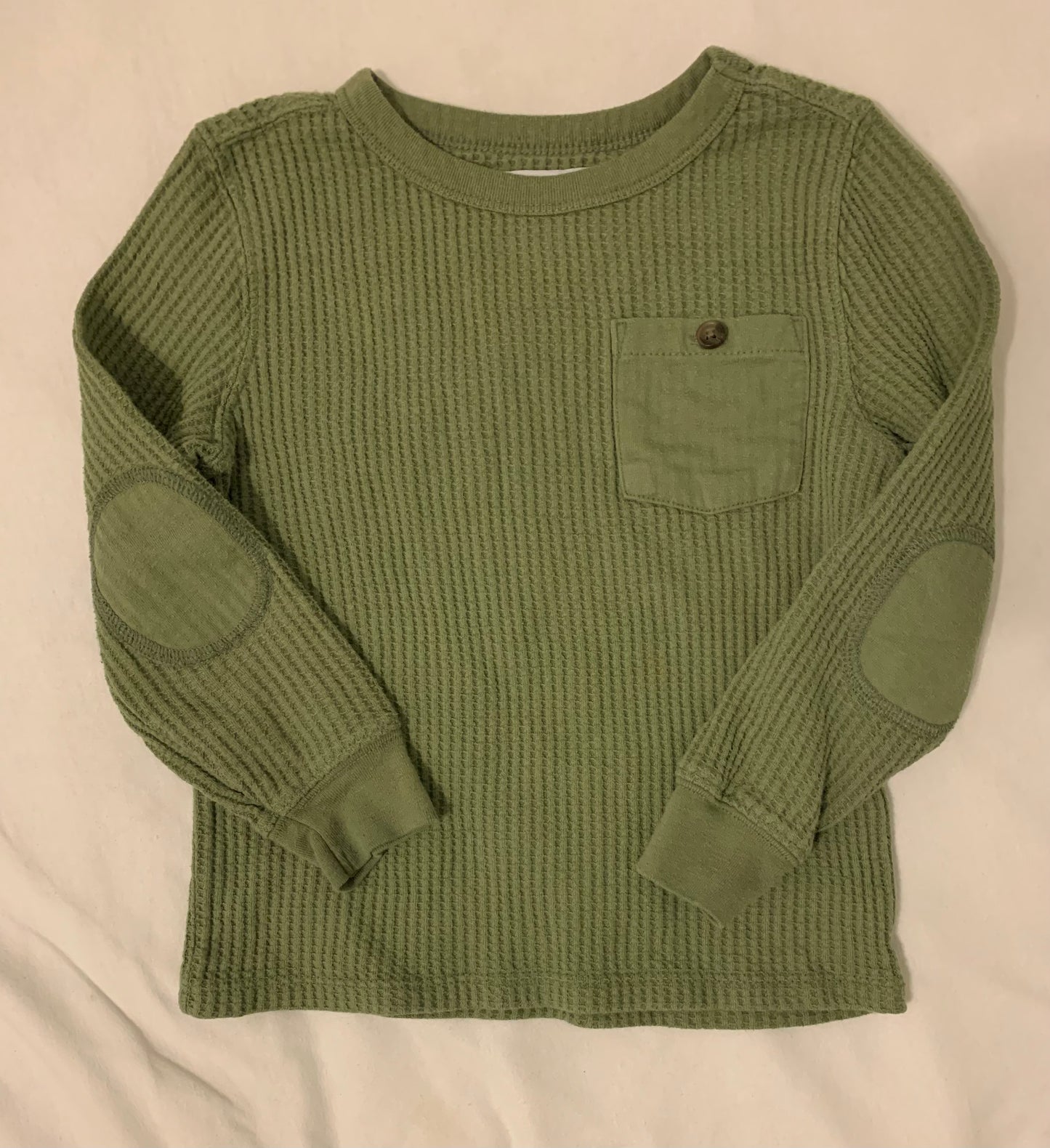 Seller #15 Boys 4T Old Navy Green Waffle Shirt