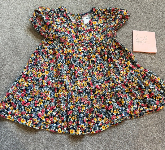 #116 Old Navy floral dress girls 6-12 months