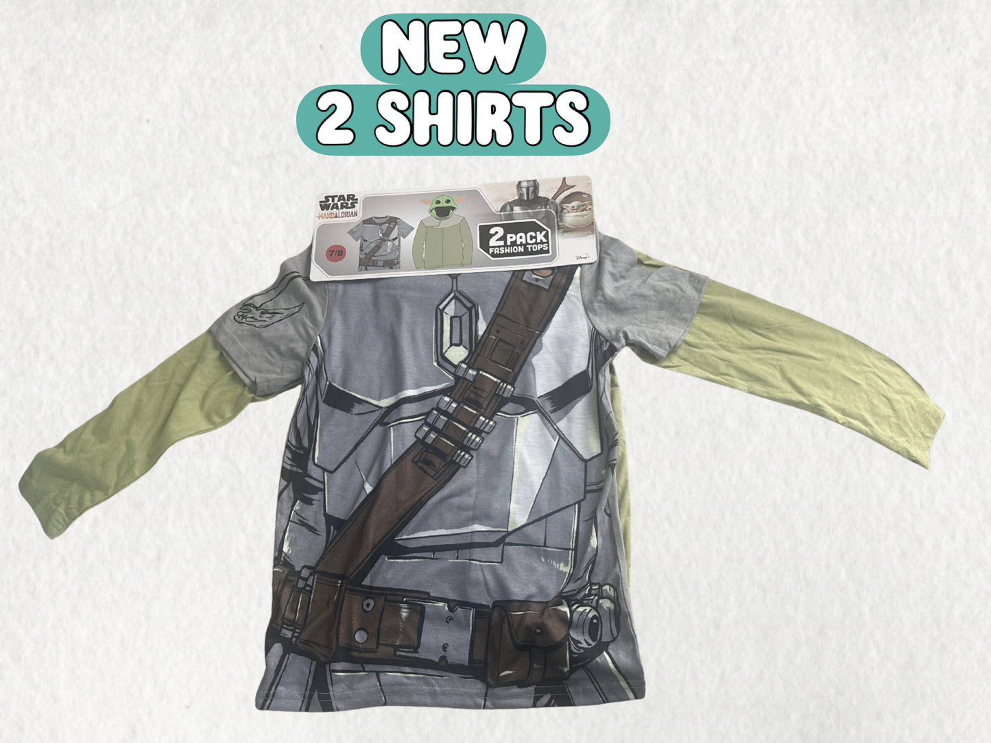 #77 NWT 2-Pack Star Wars Shirts, Size 7/8 (Set 1)