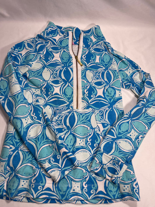 150 Lilly Pulitzer popover sweatshirt xxs light blue