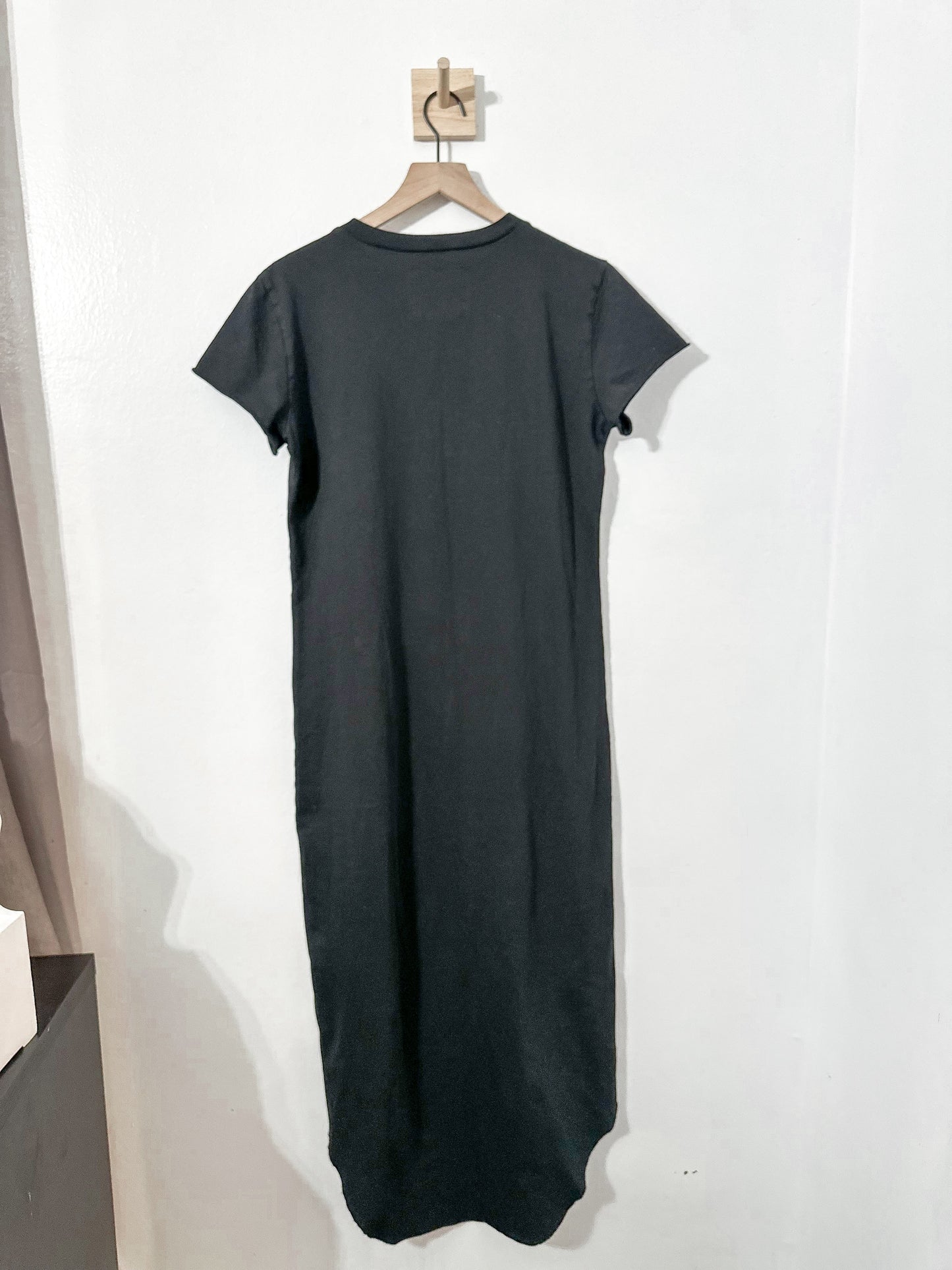 #144 Frank & Eileen Harper Perfect Tee Maxi Dress Heritage Jersey Black Sz Medium