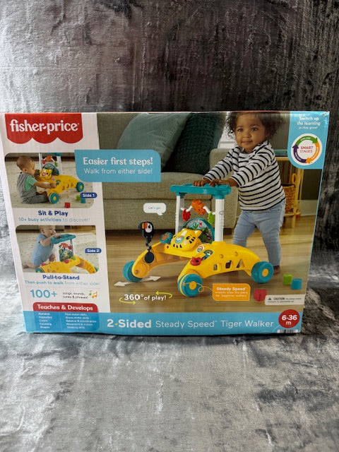 #222 Fisher Price 2 Sided Steady Speed Tiger Walker NIB