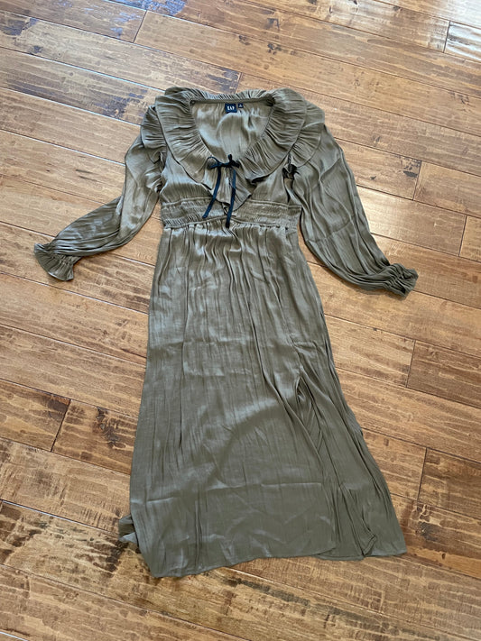 #199 REDUCED Women GAP brown midi dress size medium NWOT