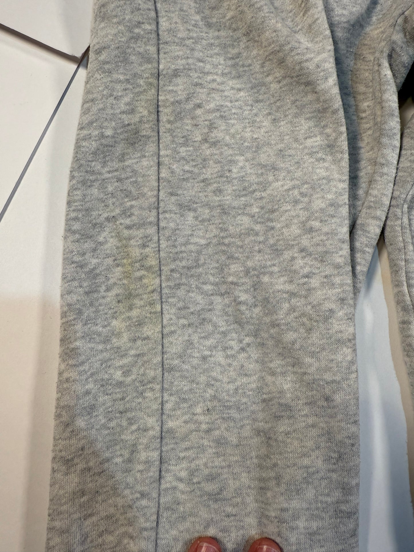 #180 Boys 7/8 Small Puma Gray with Black Logo Hoodie Set