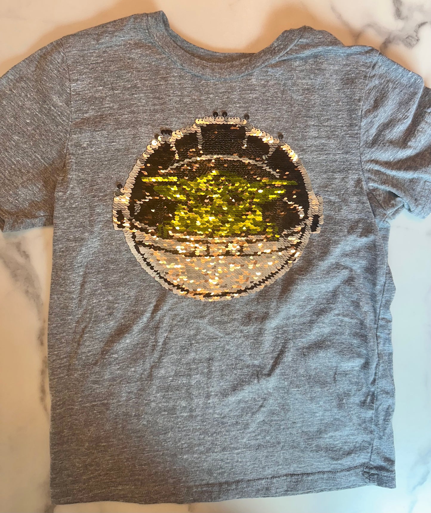 Seller #65 Boys size small flip sequin Star Wars tee