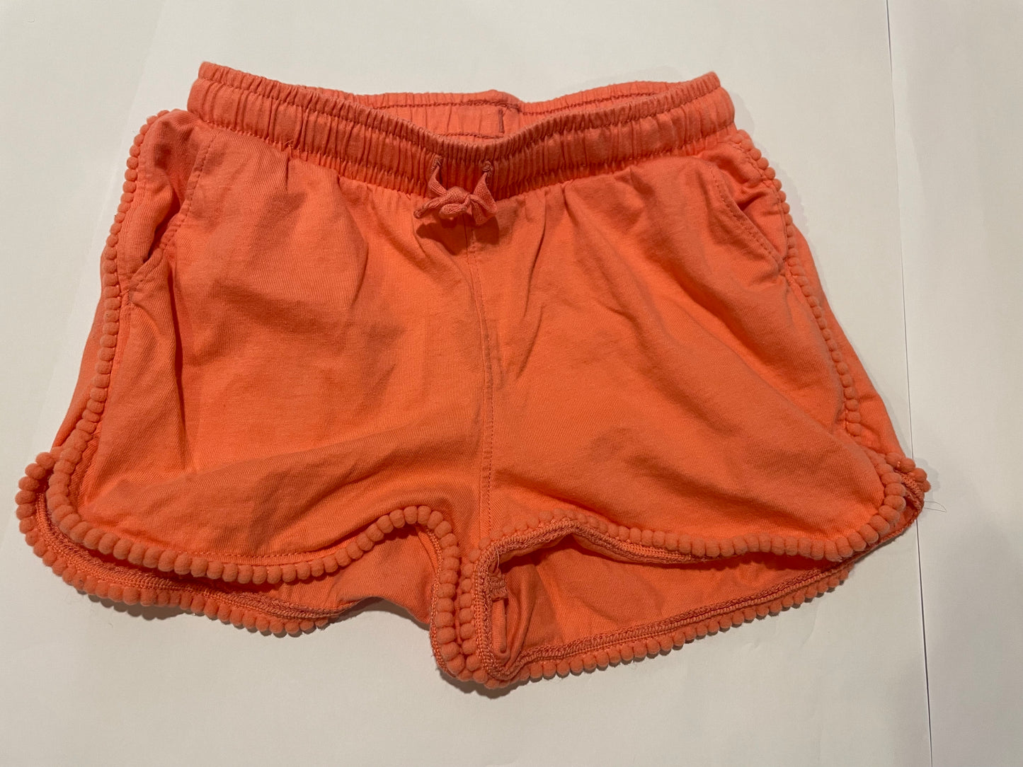 Tea 5T Orangey-Pink Pom Pom Shorts EUC/New