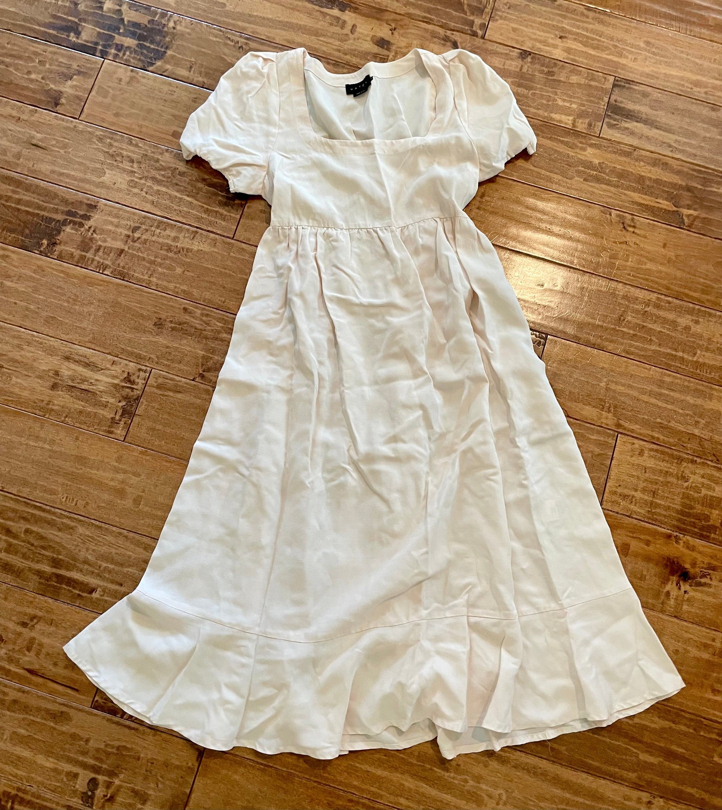 #199 REDUCED Maternity Hatch pale pink maxi dress size 2 (4-6) EUC