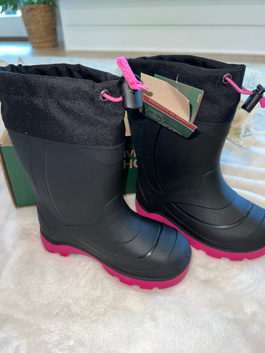 size 10 girls Kamik boots, NIB, rain boots