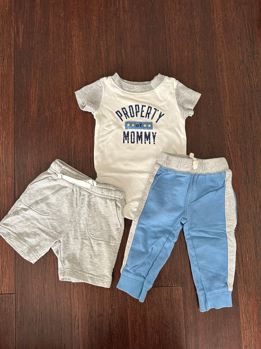 Seller 42, Carters Bundle, tee/pants/shorts, Boys 9M