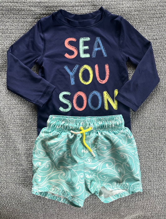 Seller #13 Cat & Jack 18 months boys 2 piece swim set