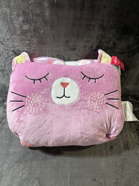 #222 Kitten Throw Blanket & Pillow Set (NWT)