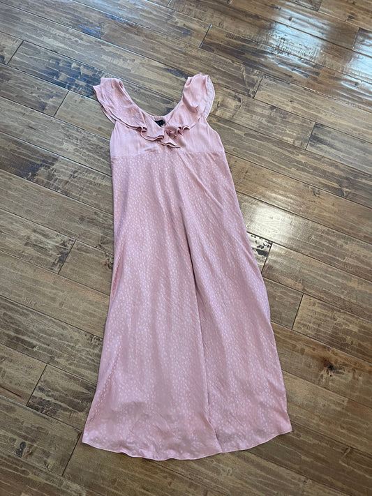 #199 REDUCED Maternity Hatch pink silk dress size 2(4-6) EUC