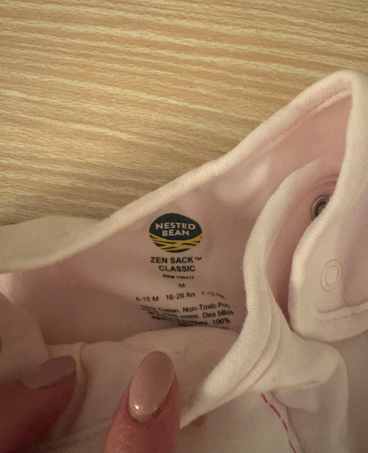 Seller #196 Baby Girl Pink Nested Bean Sleep Sack 6-15 months 16-26 lbs