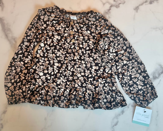 Seller #65 NWT Girls 4T Little Planet by Carters floral long sleeve top
