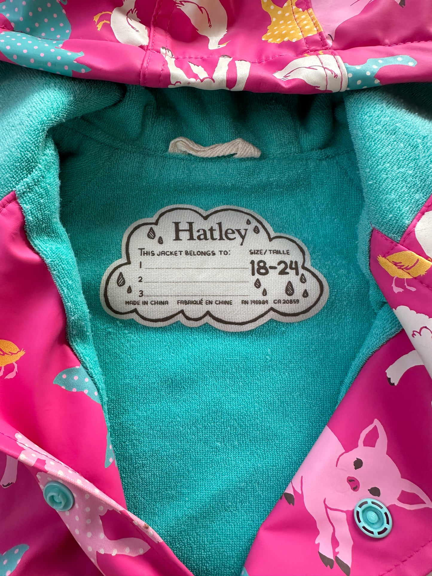 Hatley Girl 18-24 months Lined Rain Jacket