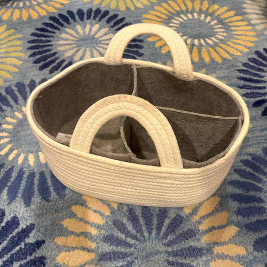 Seller 98 Coiled Rope Diaper Caddy with Dividers