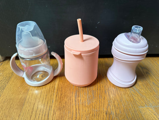 Seller #168 Assorted Pink Sippy Cups