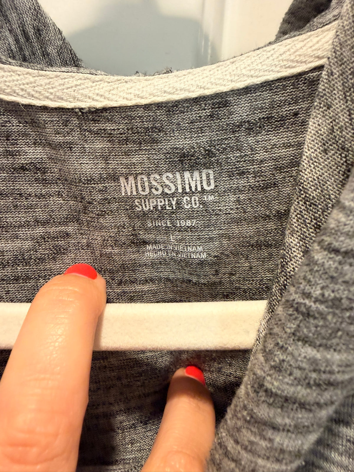 #85 Mossimo Grey Side Flutter Long Sleeve Lightweight Hoodie, Women's L
