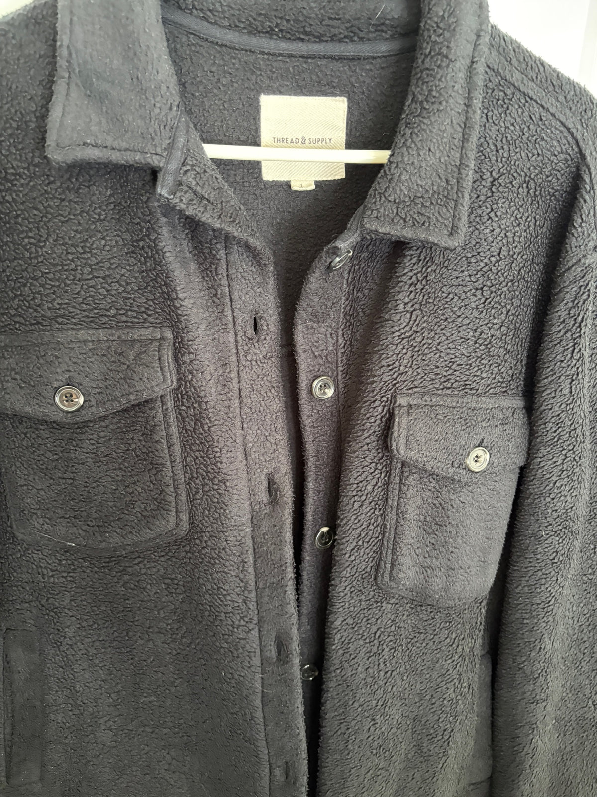 Seller #105 - Women's Large Thread & Supply Black Fuzzy Shacked GUC