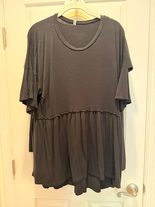 #85 Time & Tru Lot of 3 Black Shirts, Women's Maternity XL / XXL