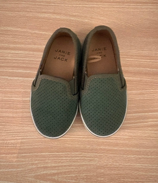 Seller #196 Janie and Jack Green Suede Slide on Shoes Size 7