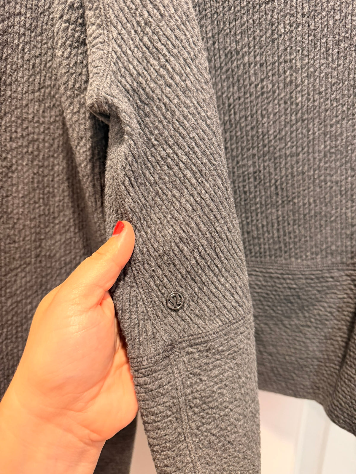 #85 Lululemon Grey Woven Long Sleeve Loose Turtleneck, Women's Athleisure XL