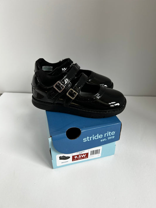 NWOT Size 9.5W Girls Stride Rite Black Mary Jane Shoes