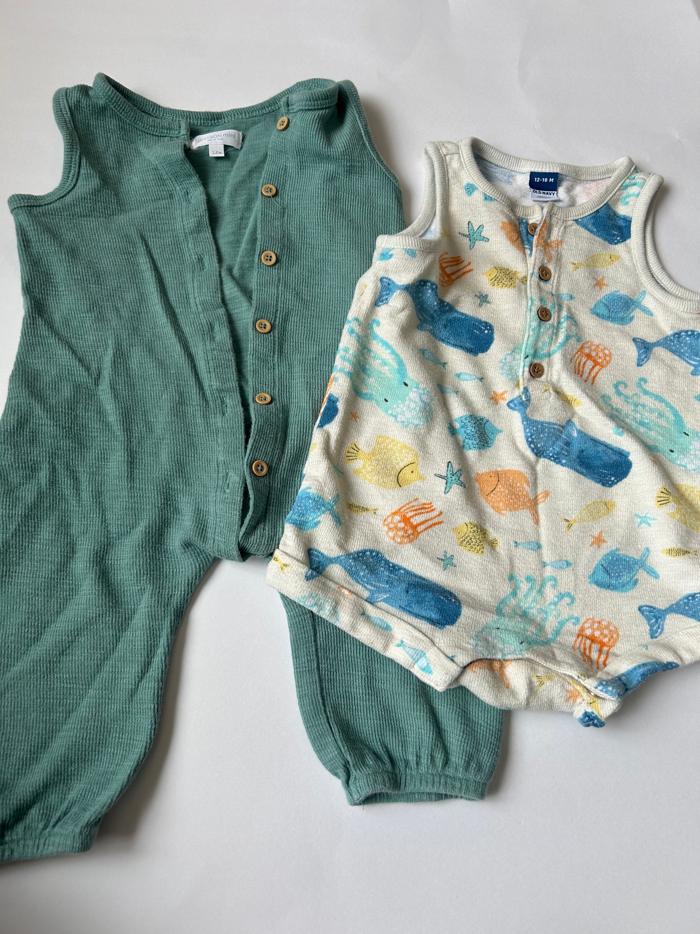 Seller #21 terry cloth boy onesie bundle 12-18mo