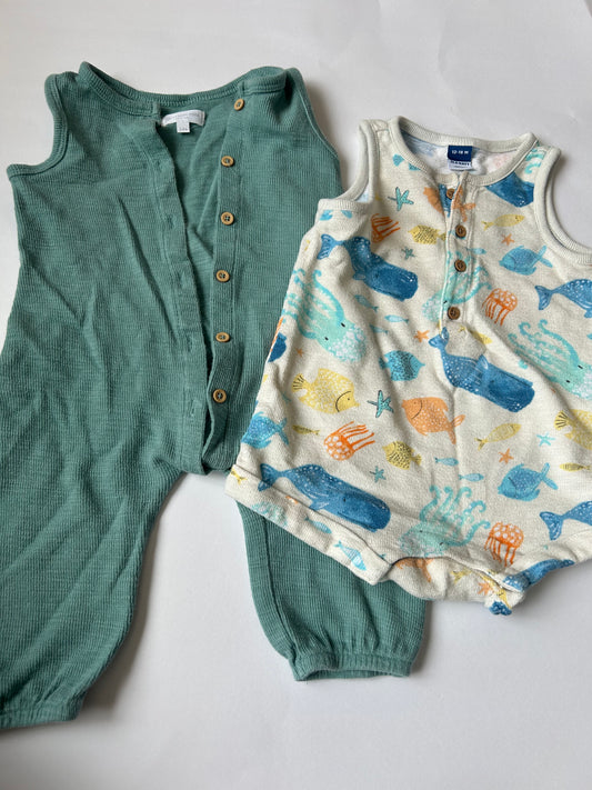 Seller #21 terry cloth boy onesie bundle 12-18mo