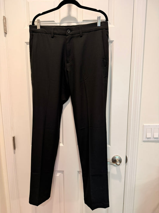 #85 Haggar In Motion Black Golf Athleisure-Business Pants, Men's 34x32