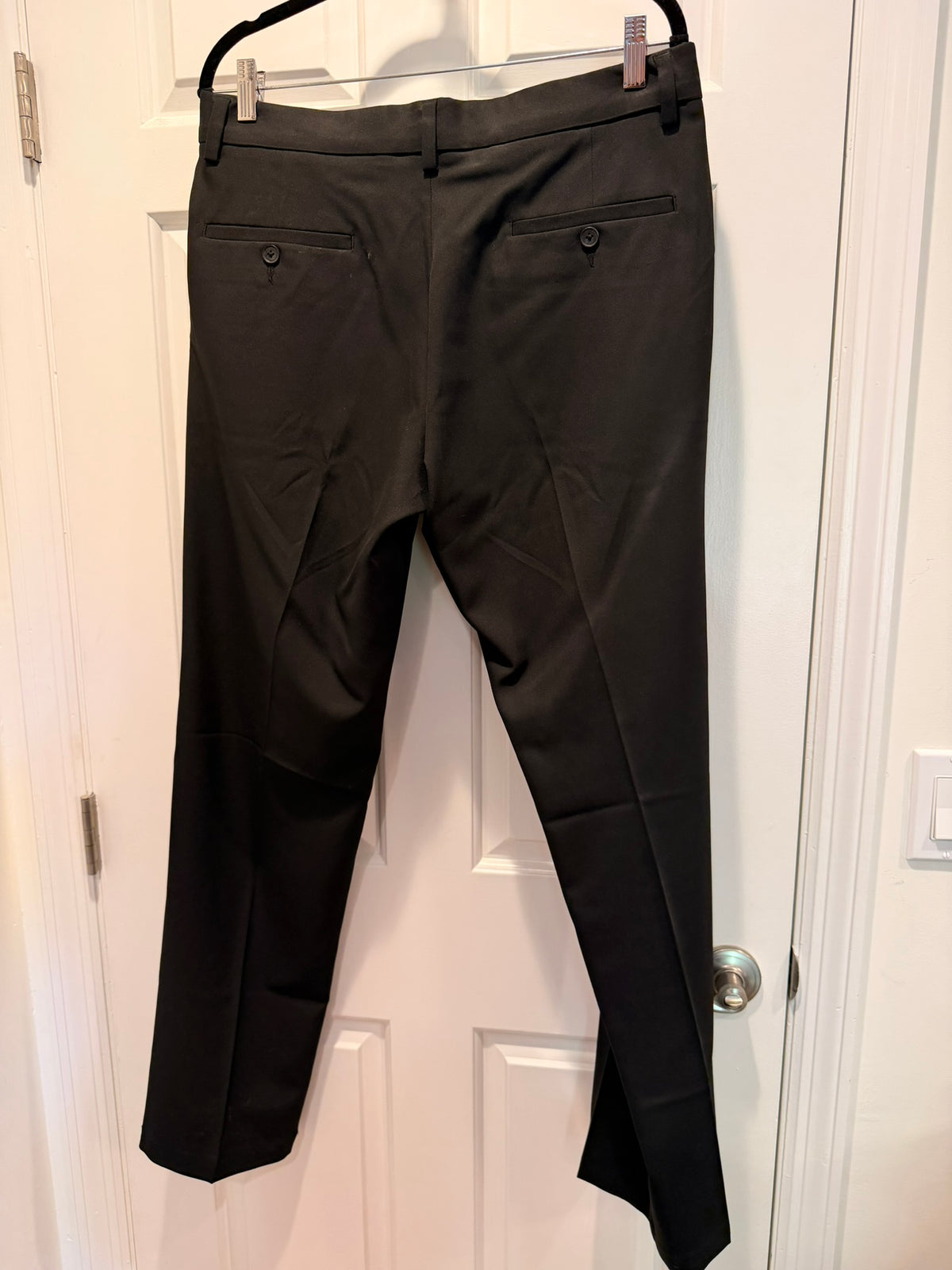 #85 Haggar In Motion Black Golf Athleisure-Business Pants, Men's 34x32