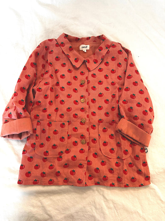 #30 Oeuf Tomato Linen Light Jacket - EUC - 4Y