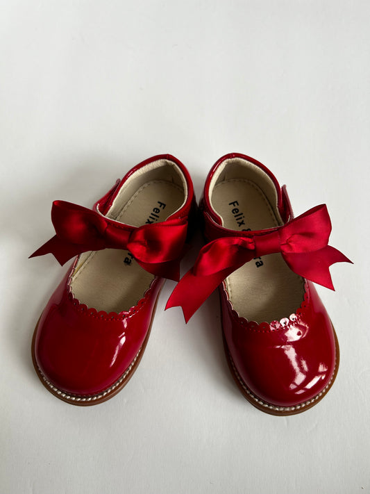 Size 6 Girls Felix and Flora Red Mary Janes