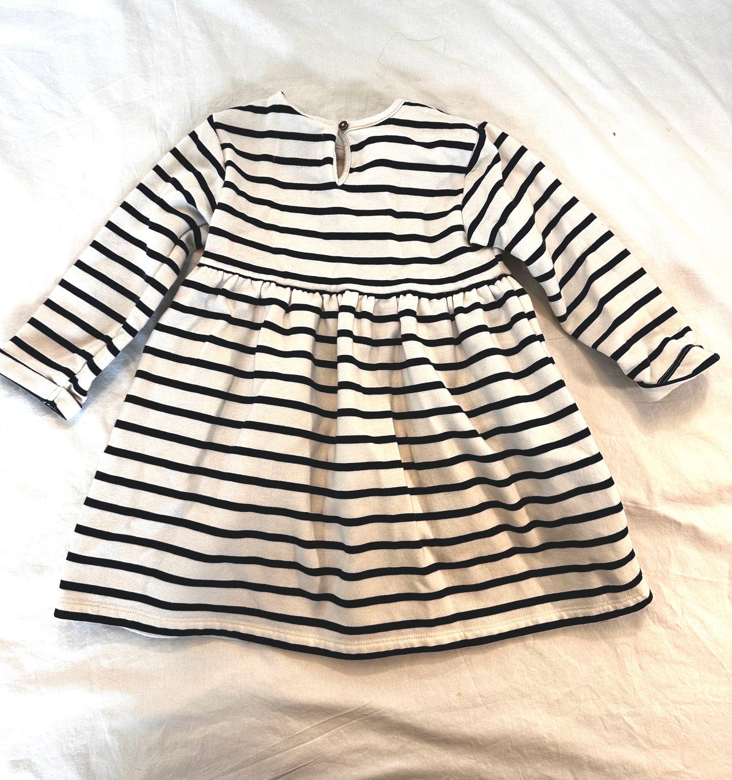 #30 Old Navy Stripe/Cherry Sweatshirt Dress - 3T GUC