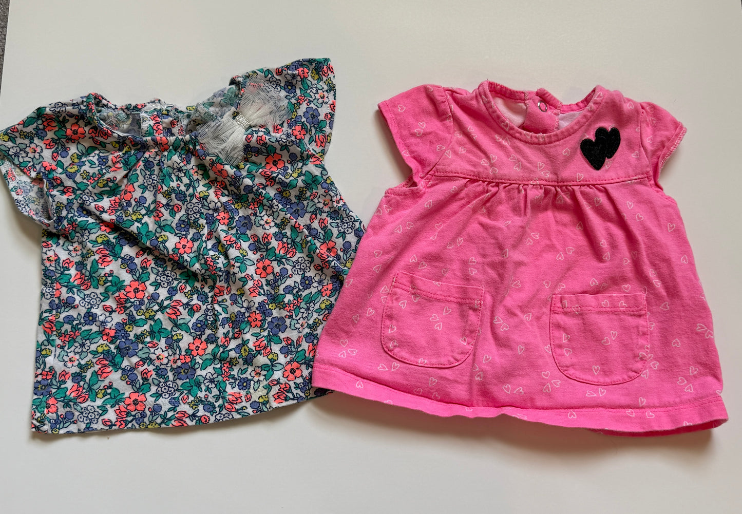 #116 Carter’s 2 shirts girls 3 months