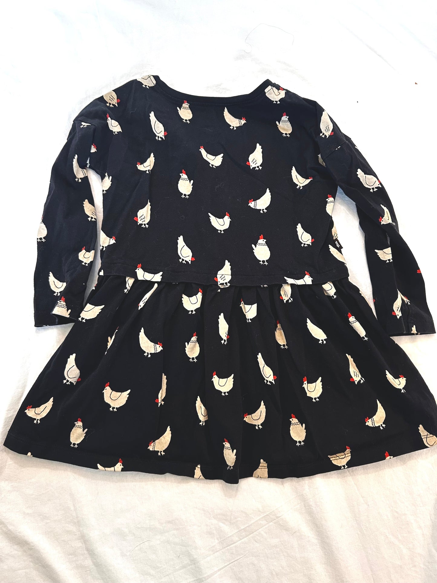 #30 Tea Chicken Print Dress - EUC - 4Y