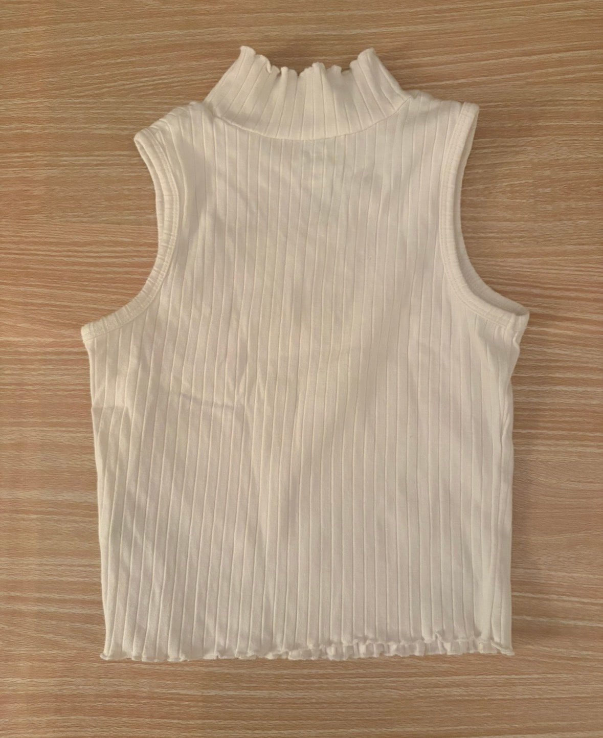 Seller 196 Girls Art Class Cropped Ribbed White Tank Top Size Small 6/7