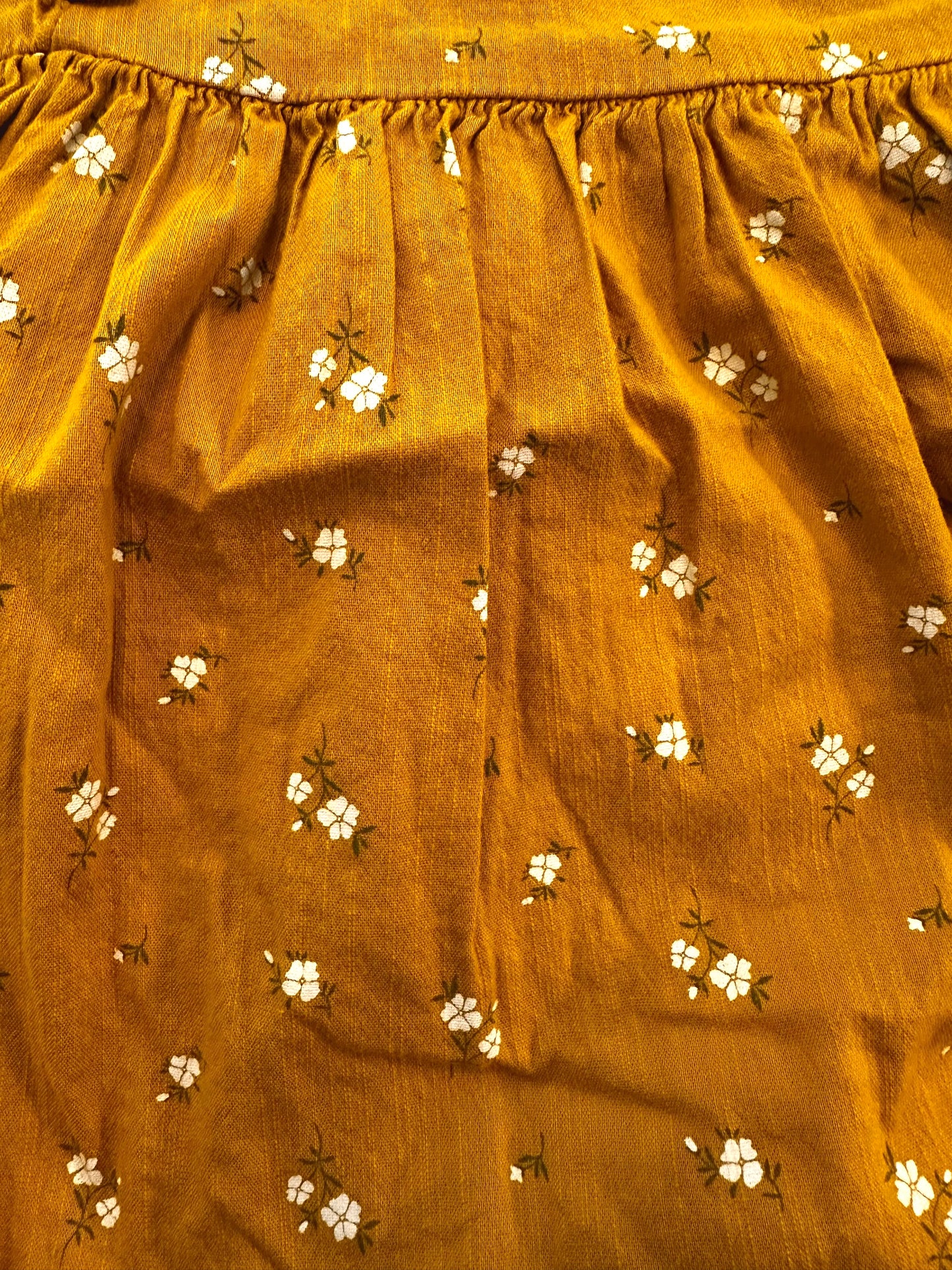 #30 Old Navy Mustard Floral Dress - GUC - 4T