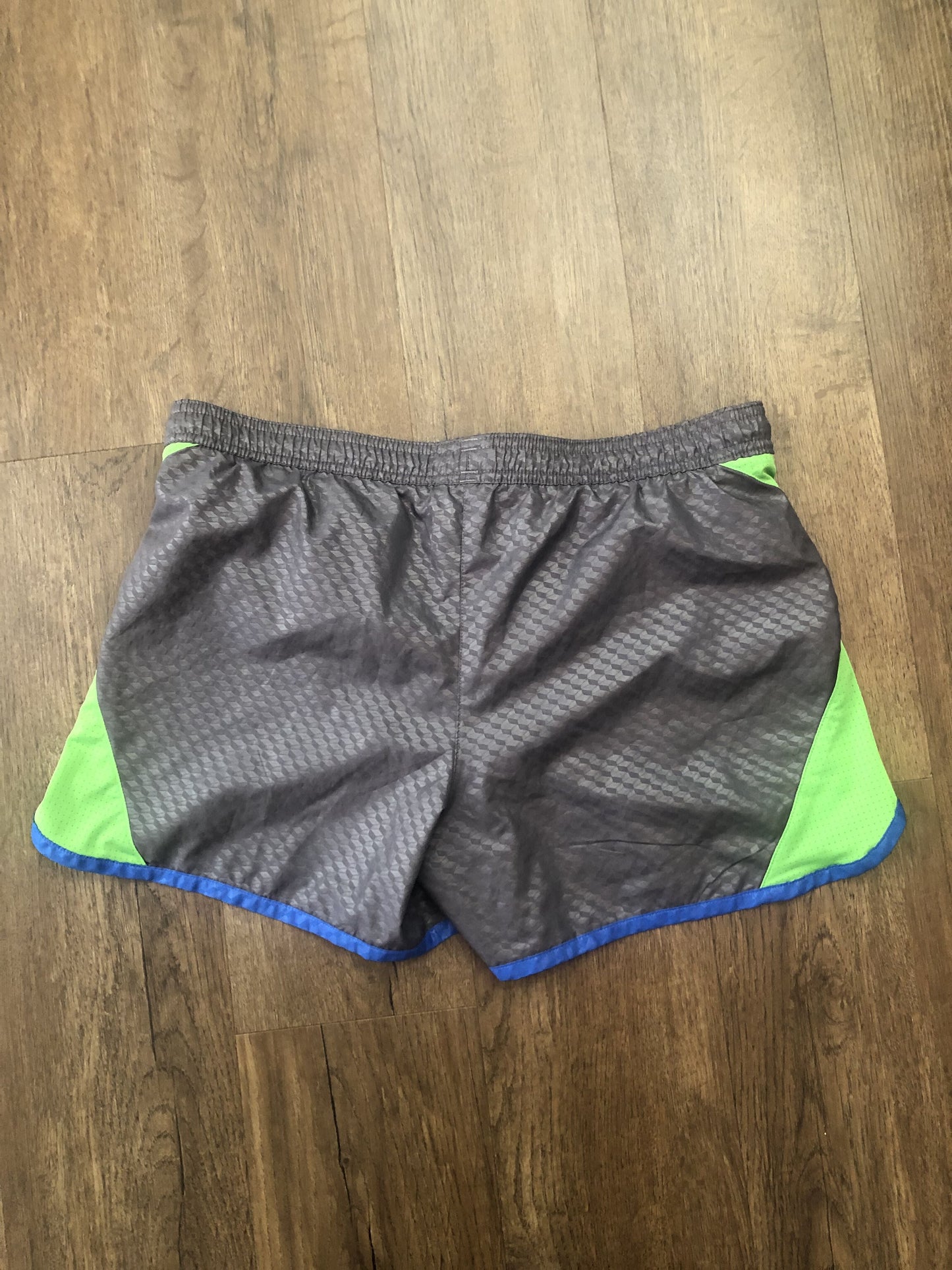 #124 Adidas Women's Gray/Green/Blue Athletic Short Size S