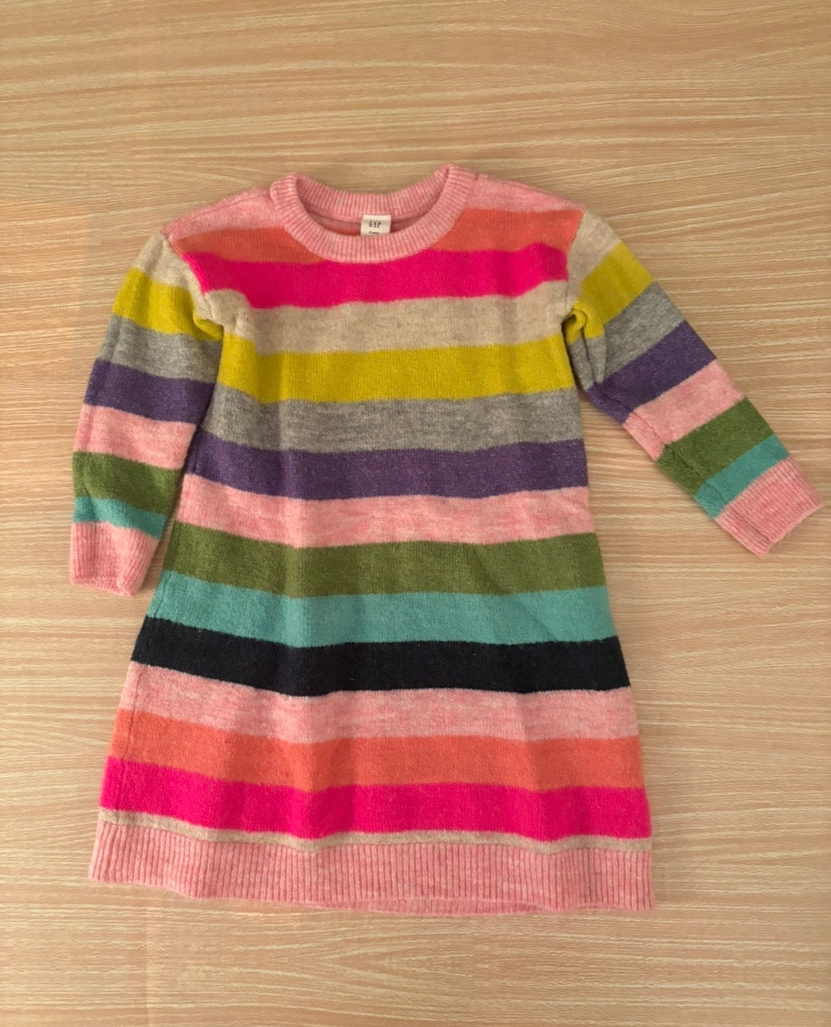 Seller 196 Baby Gap Girls Stripped Sweater Dress Size 3T