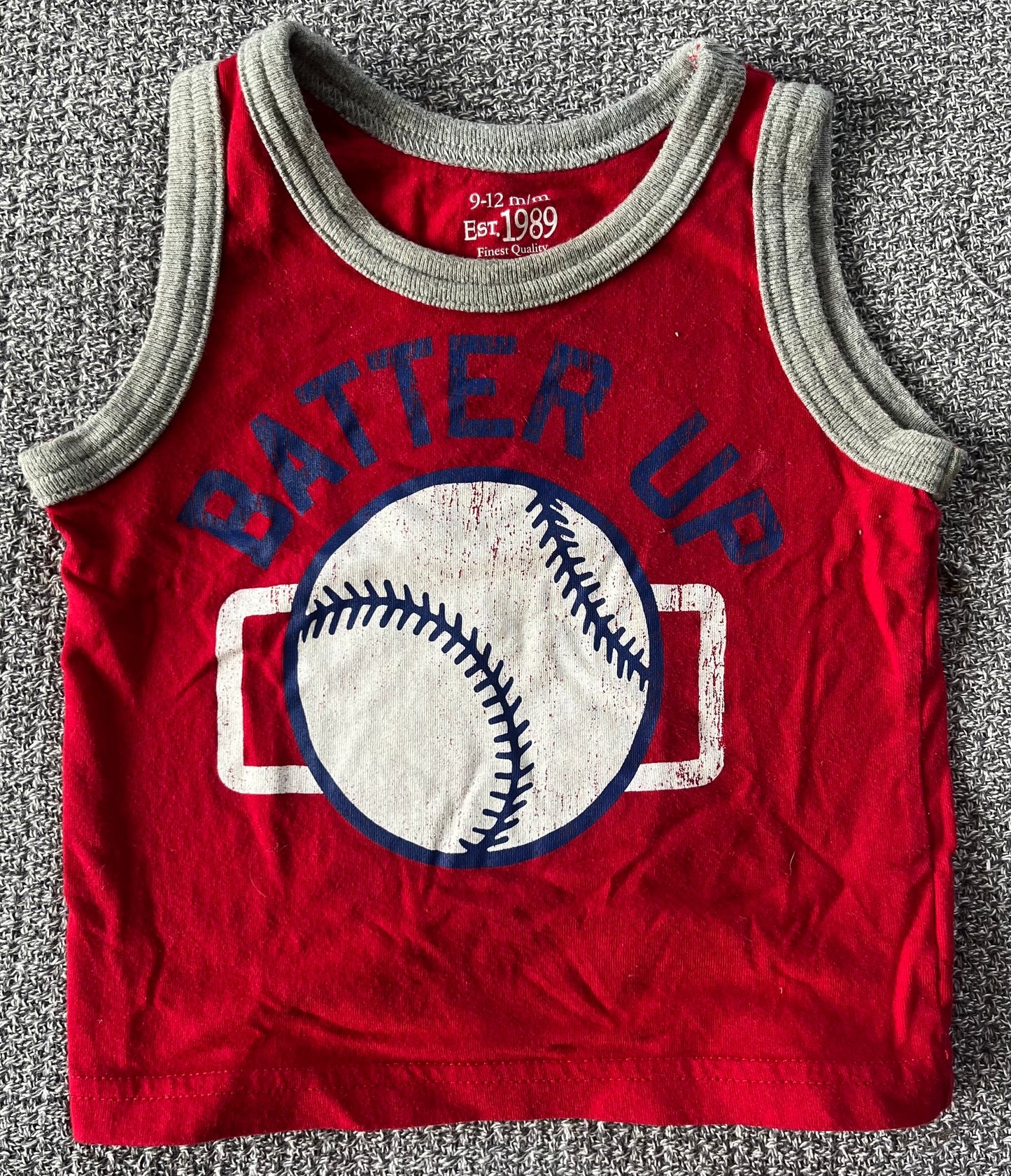 Seller #13 Children’s Place 9-12 months boys Batter Up baseball tank top