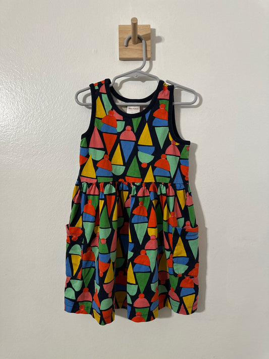 #144 Hanna Andersson Sleeveless Tank Dress Ice Cream Cone Print Multi Color Size 5