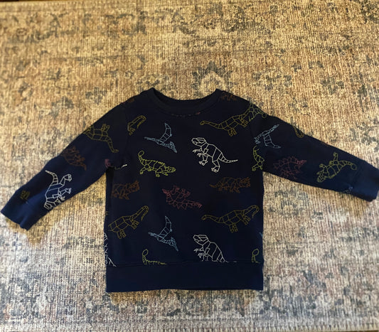 #41 cat and jack boys navy Dino sweatshirt 2T