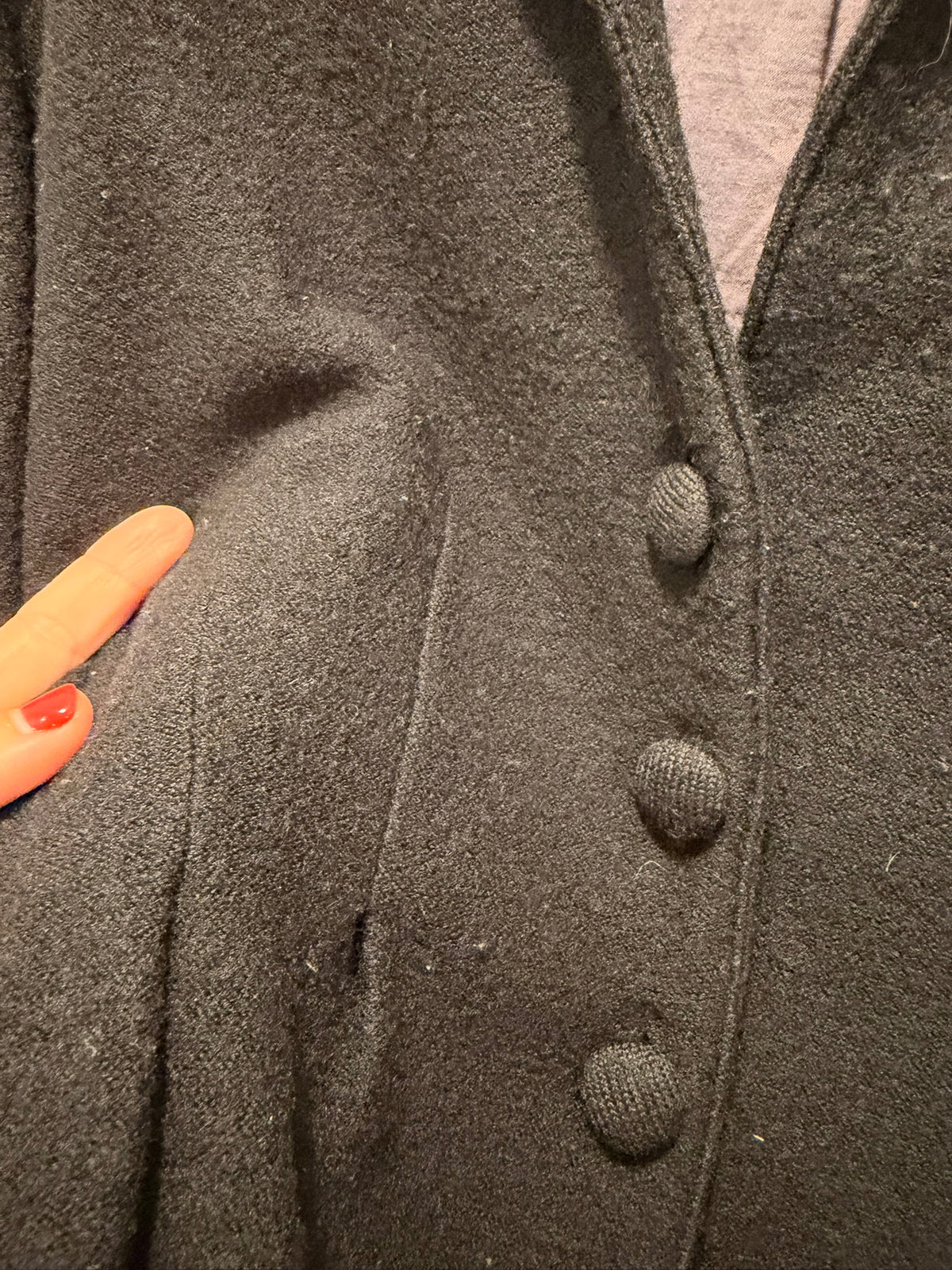 #85 Guinevere Anthropologie Black Wool Blazer, Women's XL