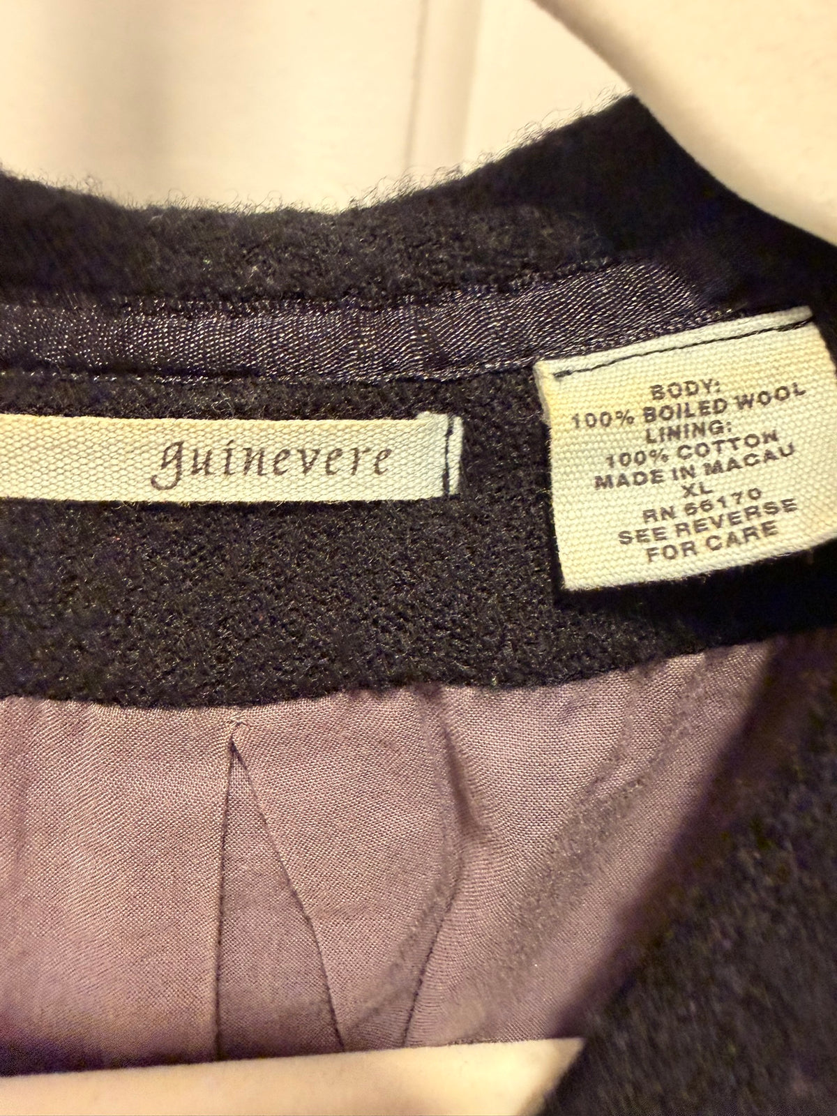 #85 Guinevere Anthropologie Black Wool Blazer, Women's XL