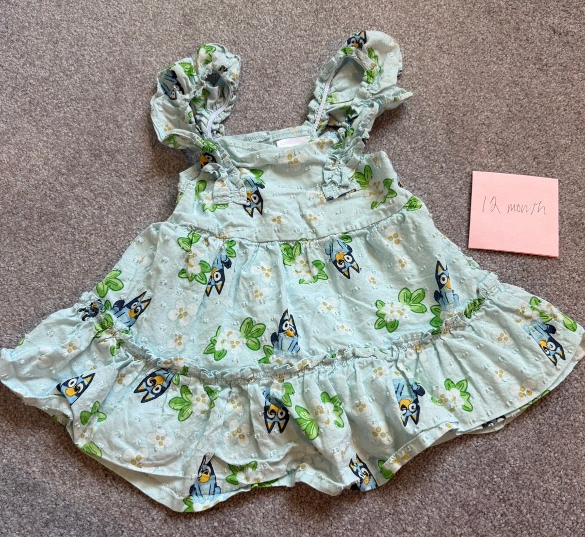 #116 Bluey dress girls 12 months