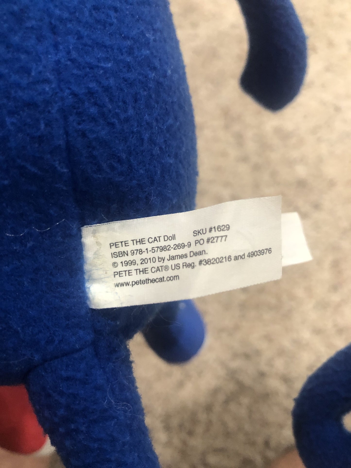#124 EUC Pete the Cat 12" Stuffed Animal
