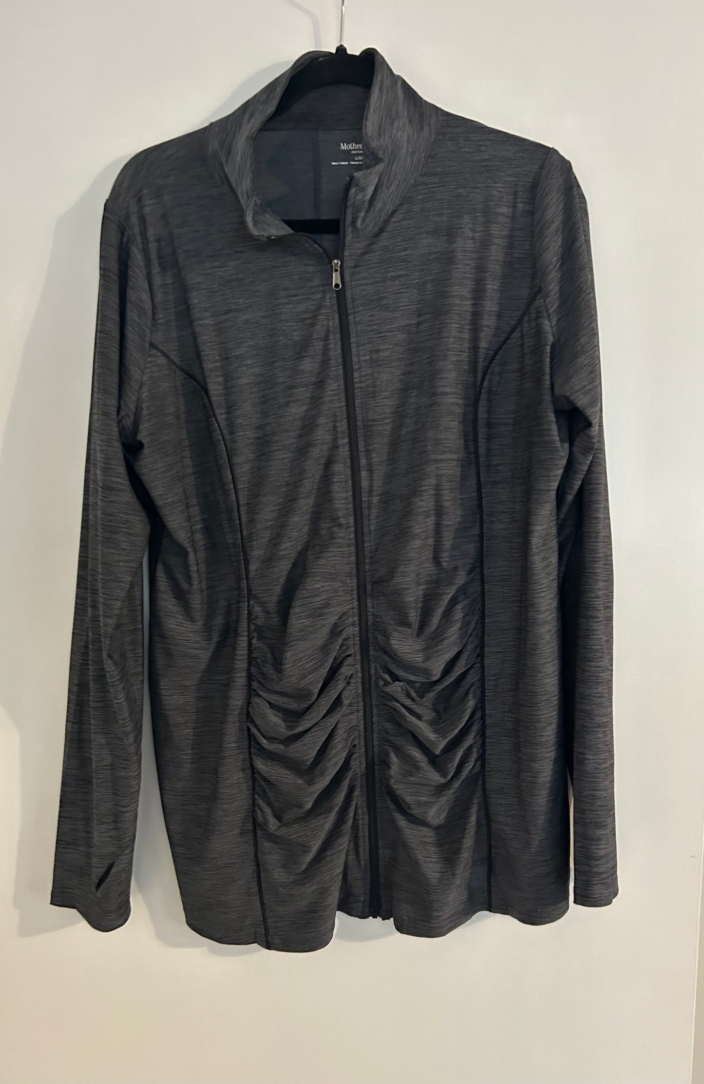 #27 Motherhood Maternity active zip-up jacket (size L)