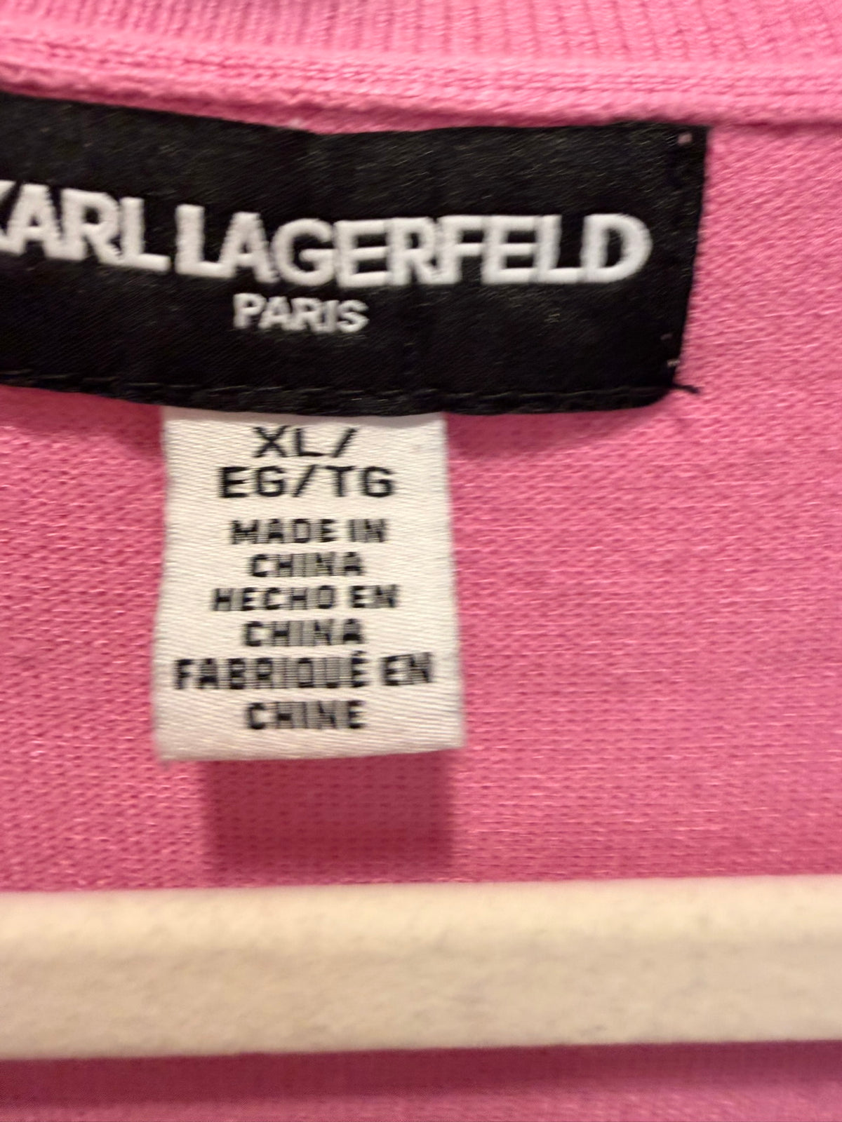 #85 Karl Lagerfeld Pink Sweater, Women's XL