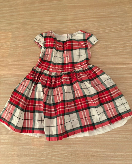 Seller 196 Toddler Girl Carter's Christmas Plaid Dress 2T